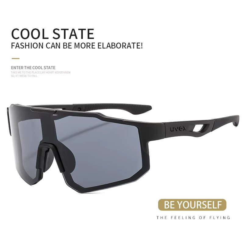 WALGUN Sportsonnenbrille, Unisex, Vollrand, Kunststoff - Bild 3