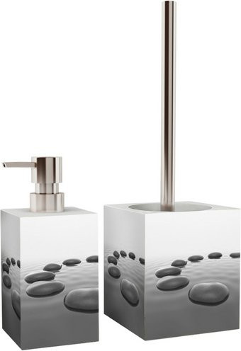 Sanilo WC-Bürste Black Stones in Grau und Silber, freistehend, Höhe: 37 cm - Bild 1