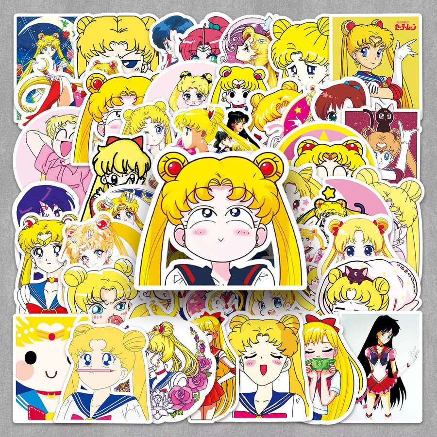 Bandai Sailor Moon Aufkleber, 51-teiliges Set, bunt - Bild 2
