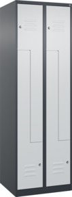 C+P Z-Spind Classic PLUS Spind mit 4 Fächern, Anthrazit und Grau, H x B x T: 185 x 60 x 50 cm - Bild 1