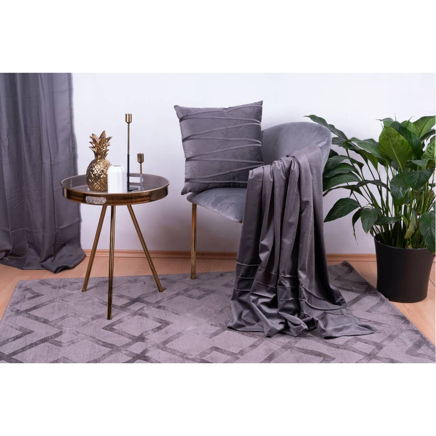 360Living Wohnserie Paulina Kissen und Decke aus Polyester in Graphit - Bild 2