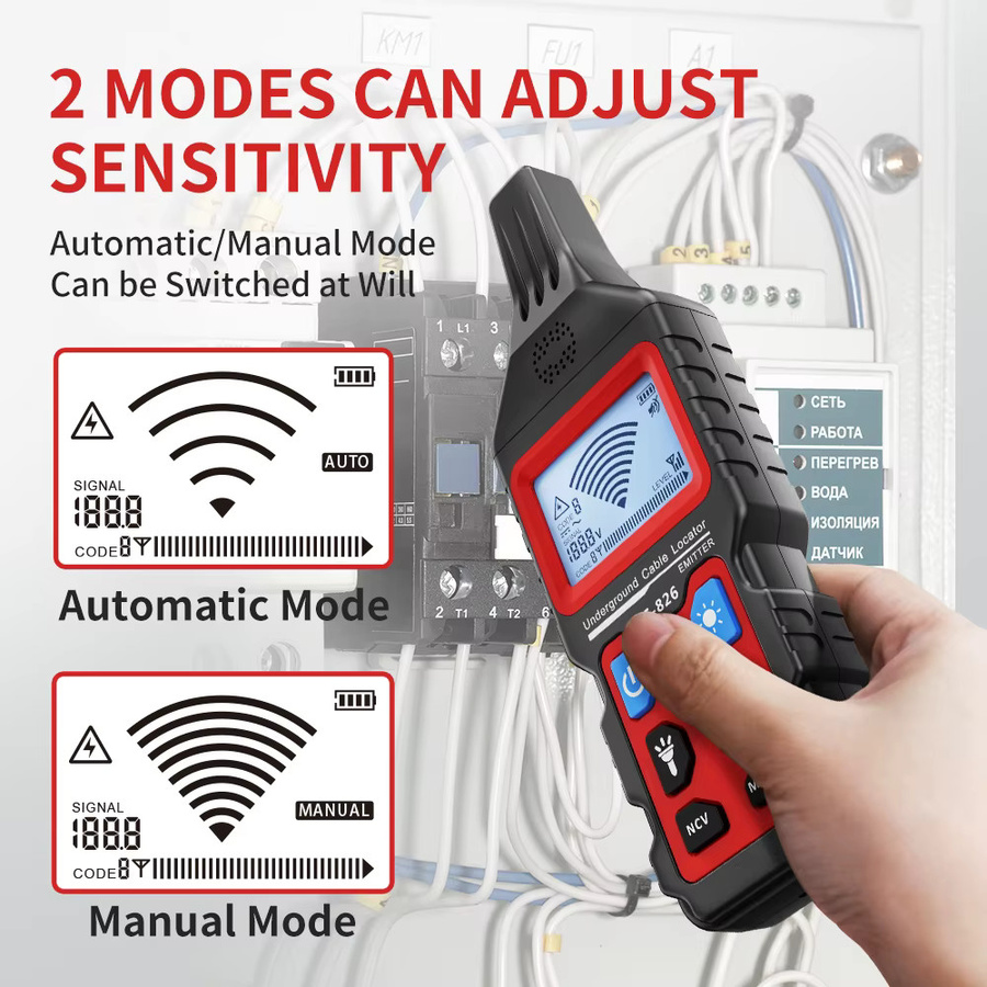 NOYAFA NF-826 Underground Cable Tracker Anti-Interferenz-Kabeltester und unterirdischer Rohrdetektor für Hoch- und Niederspannungskabel - Bild 5