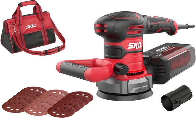 Skil Exzenterschleifer 7480DA in Rot mit 400 W und 125 mm Schleifscheibendurchmesser - Bild 1