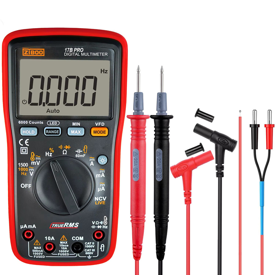 ZIBOO 15B PRO 17B PRO True RMS Digitalmultimeter für elektrische Anwendungen mit Widerstandskontinuität und Diodenkapazität - Bild 2