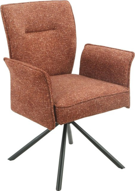 Premium Living Armlehnstuhl Ellen Giga S in Terracotta mit 360 Grad Drehsitz und Metallgestell - Bild 1