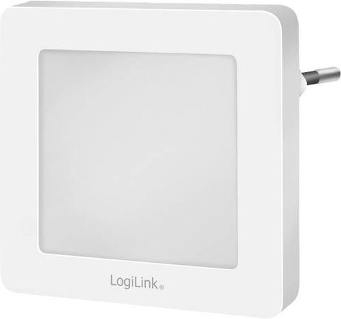 LogiLink LED013 LED-Nachtlicht mit Dämmerungssensor, quadratisch, Warmweiß, Weiß - Bild 1