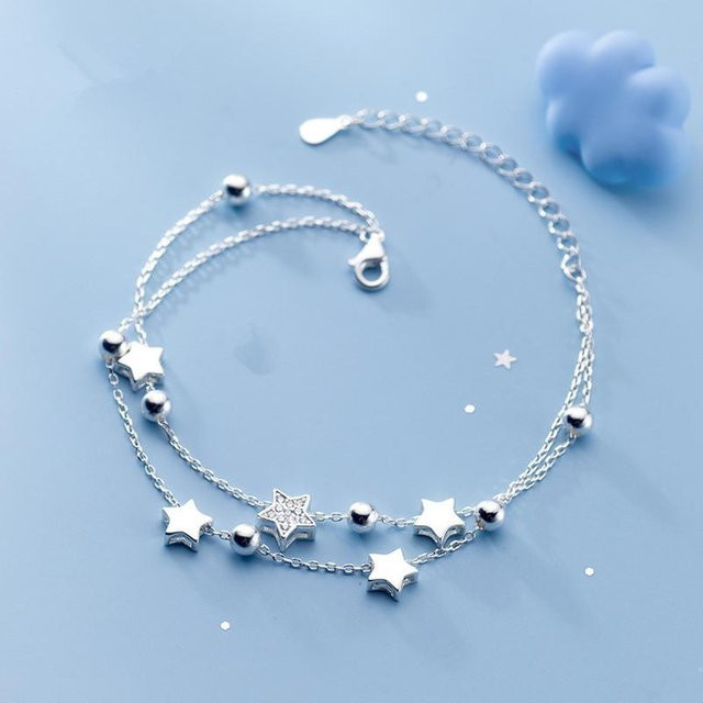Charm 925 Silber, Zirkonia, Perle, Stern, Damen - Bild 1
