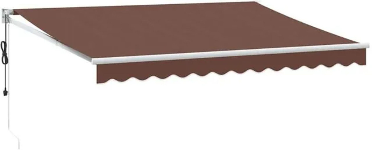 Automatische Markise aus Aluminium von Vidaxl in Braun, B: 350 cm, H: 250 cm - Bild 1