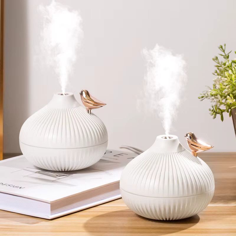 CREAROMA Mini USB-Luftbefeuchter und Ultraschall-Aroma-Diffusor mit LED-Nachtlicht und Duftfach, Weiß, 300 ml - Bild 3