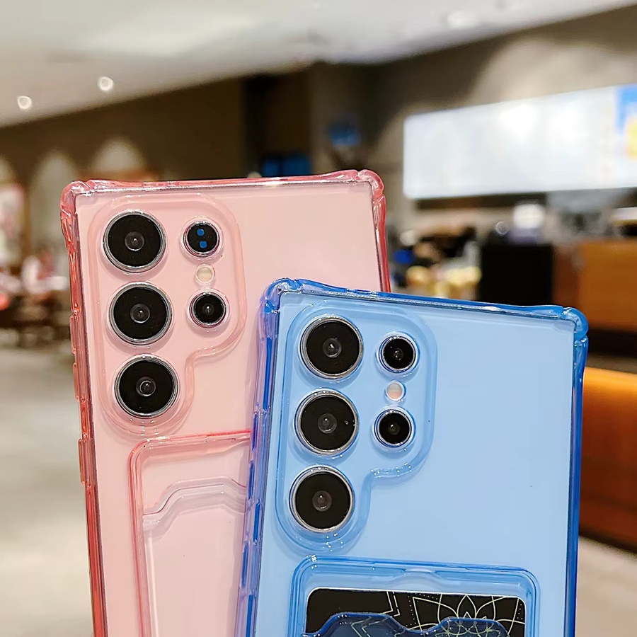 Transparente Silikon-Handyhülle mit Kartenhalter für Samsung Galaxy S26 S25 S24 S23 S22 S21 FE Ultra Plus - Bild 1