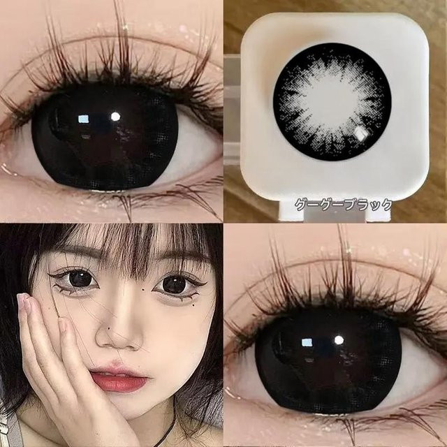 VISUASHOW Big Eye Girl Kontaktlinsen Schwarz, mit Sehstärke, Damen - Bild 1