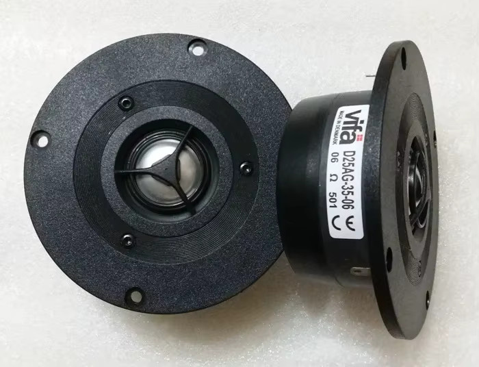 2 Stück VIFA D25AG-35-06 4-Zoll Hochleistungs-HiFi-Heimaudio Hochtöner Lautsprechereinheit mit Aluminium-Membran in Schwarz - Bild 3