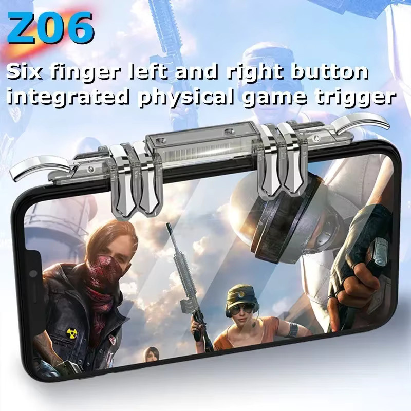 Z06 6-Finger Handy Gamepad Joystick Controller für PUBG mit ABS-Tasten und Spiel-Triggern für iOS und Android - Bild 5