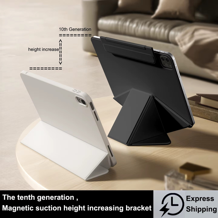 SZEGYCHX Smart Folio Cover für iPad in Grau, Magnetische Hülle kompatibel mit iPad Air 11 M5 M4 M3 und iPad Pro 13 12.9 5. 6. Gen sowie iPad Mini A17 - Bild 3