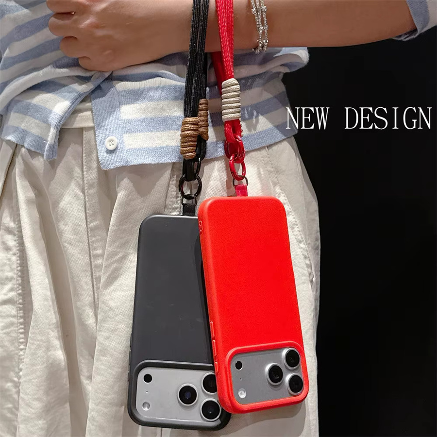 Apple Lanyard-Handyhülle aus weichem Silikon mit Handschlaufe für iPhone, Farbe: Weiß - Bild 2