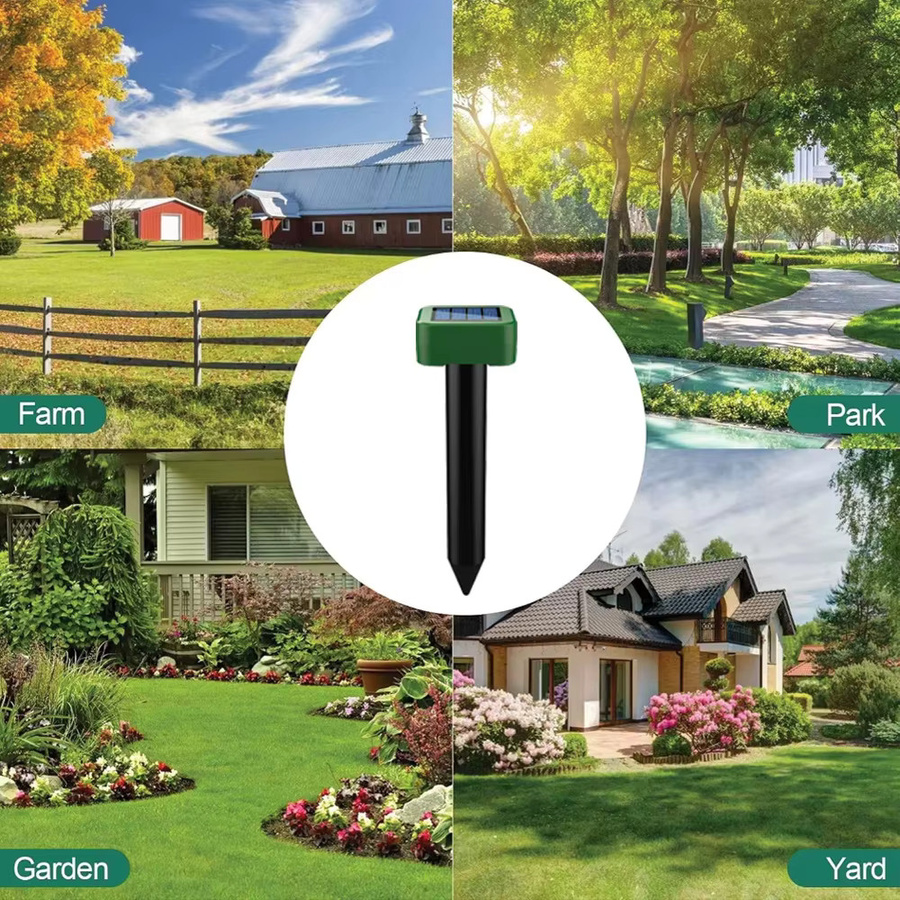 NOCCLILI Solarbetriebener Ultraschall-Tiervertreiber Wasserdichter Outdoor-Repeller für Nagetiere, Schlangen, Katzen, Hunde und Wölfe - Bild 6