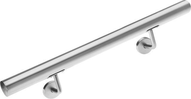Monzana Handlauf aus Edelstahl in Silber, rund, Wandmontage, B/T/H: 50 x 4,2 x 50 cm - Bild 1