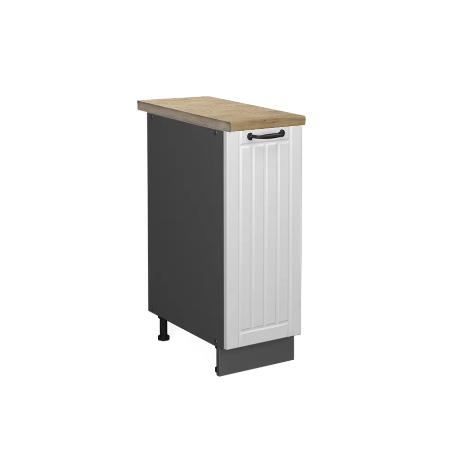 Vicco Apothekerschrank Fame-Line Wandmontage in Weiß und Anthrazit im Landhausstil, B/T/H: 60,0 x 30,0 x 82,0 cm - Bild 2