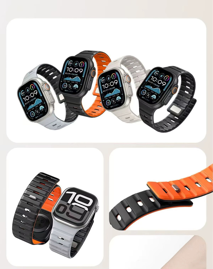 Uhrenarmband Silikon, Weiß, Unisex - Bild 4