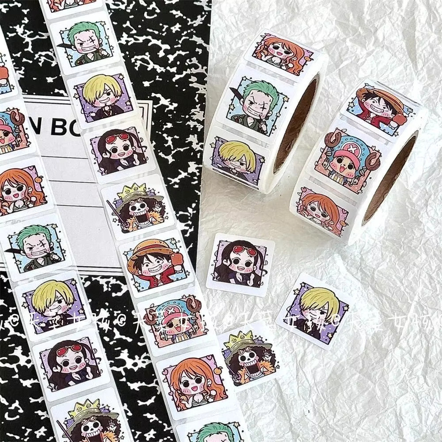 500 Stück One Piece Bandai Dekorative Aufkleber in Multicolour für Umschläge und Geschenke - Bild 3