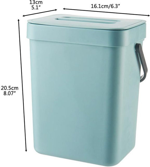Küchenkomposteimer Painter mit Deckel, 3 l, Türkis - Bild 1