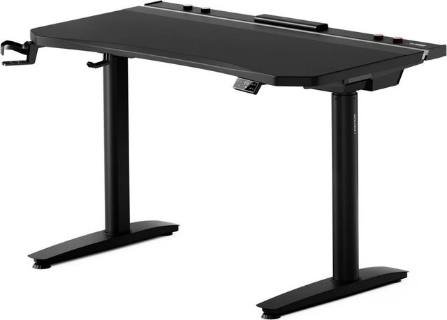 Elektrisch verstellbarer Gaming-Schreibtisch Diablo X-Forge in Schwarz mit Kabelwanne und Metallgestell, Breite: 120 cm, Tiefe: 70 cm, Höhe: 70 bis 122 cm - Bild 1