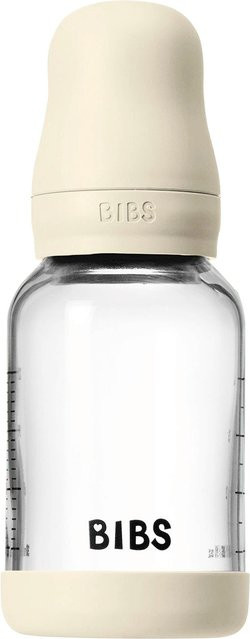 BIBS Babyflasche aus Glas mit Silikonaufsatz, transparent, 120 ml - Bild 1
