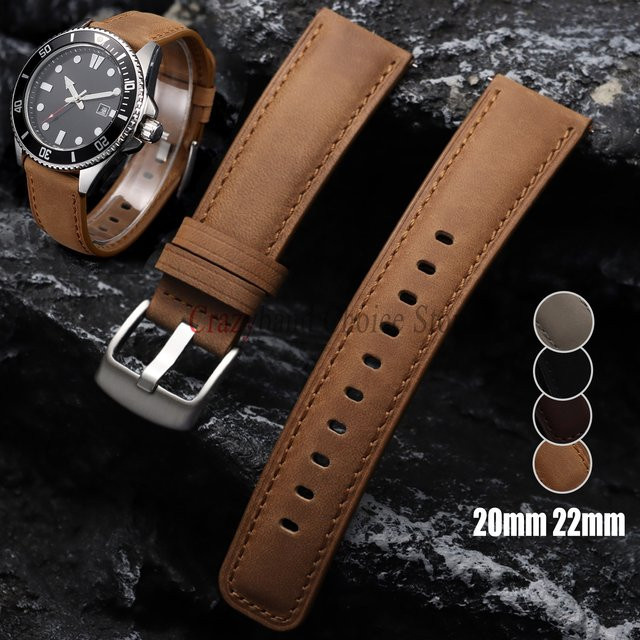 crazyband Uhrenarmband Rindsleder, Braun, Herren Damen - Bild 1