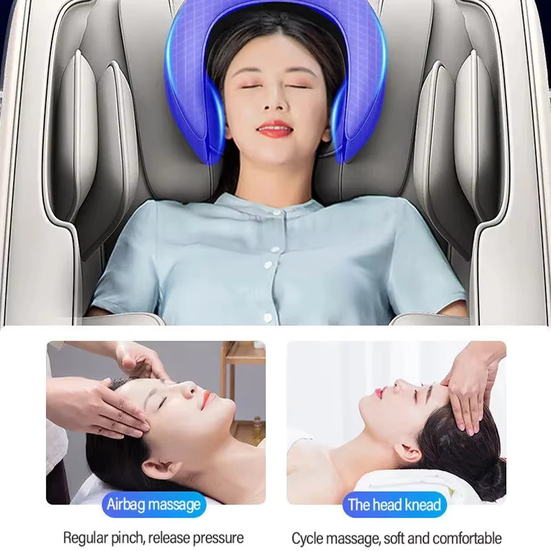 Aiveisi Moderner 4D Automatischer Relax-Massagesessel mit Human-Touch-Technologie und Taillenheizung in Weiß - Bild 4