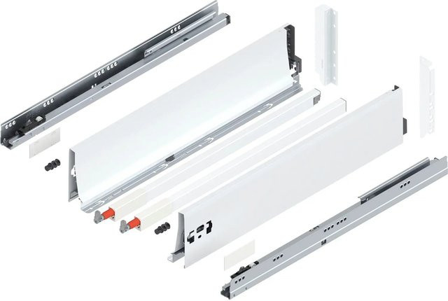 Blum D-Reling K Tandembox antaro Vollauszug Seidenweiß 1 Paar mit Soft-Close und 30 kg Tragkraft, Länge: 550 mm - Bild 1