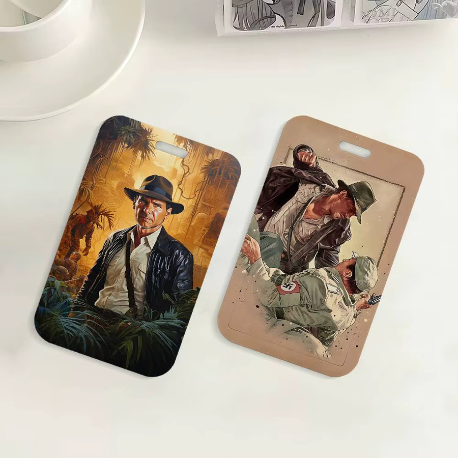 Indiana Jones Ausweishalter mit Umhängeband für Büro und Schule in Multicolour aus Kunststoff - Bild 5