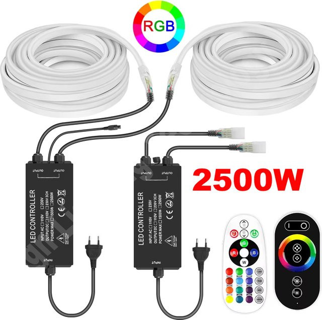 Asign RGB LED-Neonstreifen Wasserdicht 220V mit IR/RF Touch-Fernbedienung Multicolour 5050SMD - Bild 1