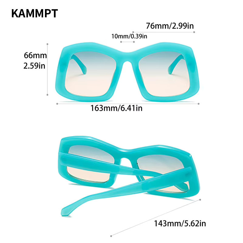 KAMMPT Sonnenbrille, Übergroß, Unregelmäßig, Vollrand, Square, Candy, Damen - Bild 3