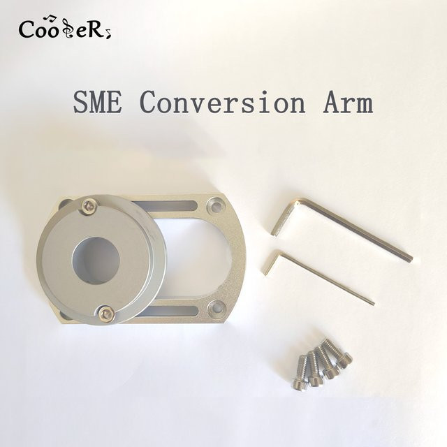 YANGYUE Phono-Tonarmhalterung SME Adapter für Vinyl-Plattenspieler, Farbe: Silber, Innenloch: 16-30mm - Bild 1