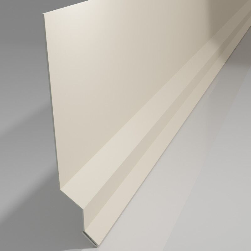 Tropfkantenprofil über Sockel von Blachotrapez GmbH für 20er Trapezprofil aus Stahl in Beige, B/T/H: 145 x 25 x 15 x 10 mm, Länge: 2000 mm - Bild 1