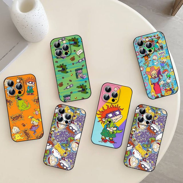 Rugrats Dinosaurier Handyhülle aus mattem Silikon für iPhone 11 bis iPhone 17 Pro Max und weitere Modelle - Bild 1