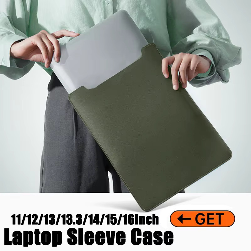 Clyine Business Travel Aktentasche für 11-16 Zoll Laptops in Grün mit PU-Cover Notebook Schutzhülle - Bild 2