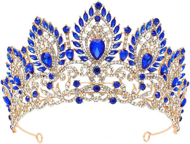 YIRAN Jewelry Diadem, Kristall, Gold, Damen - Bild 1