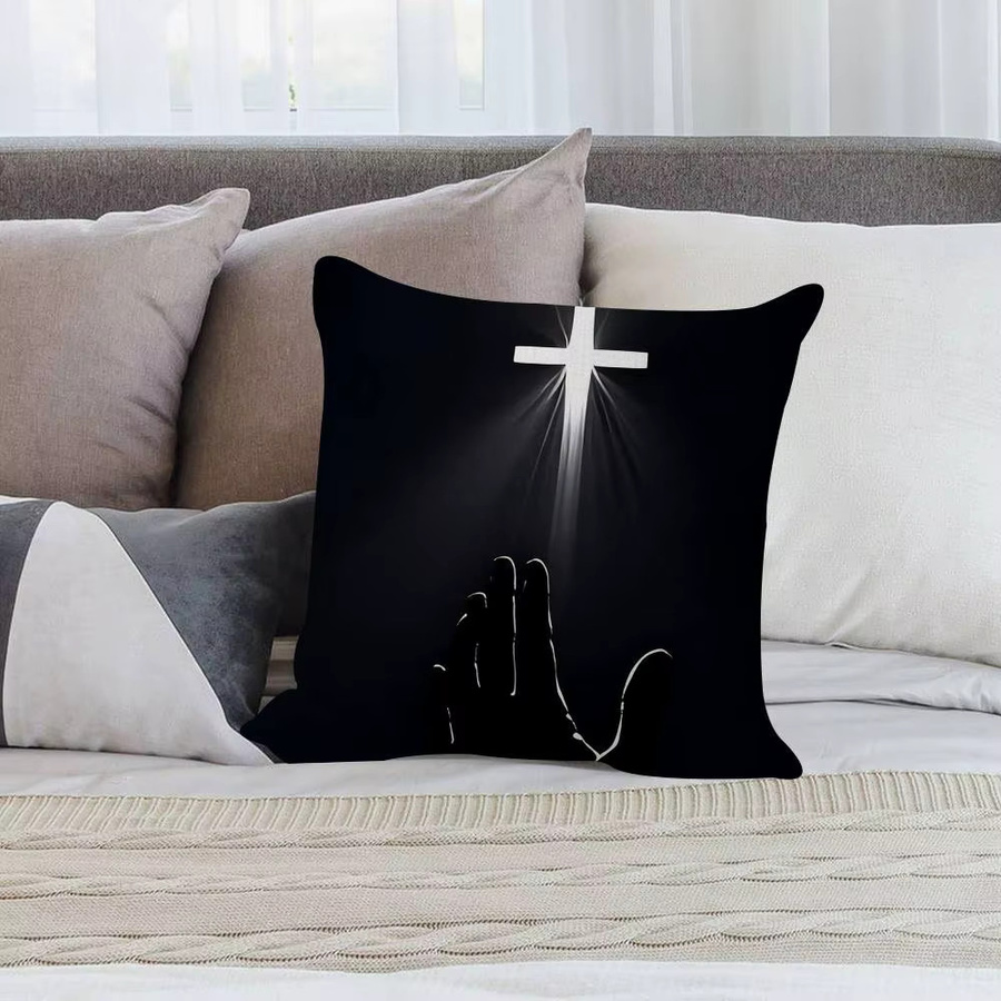 Beast Kingdom Kissenbezug Son Of God Jesus Cross Holy Light, Schwarz, B/T/H: 30 x 30 x 30 cm - Bild 5