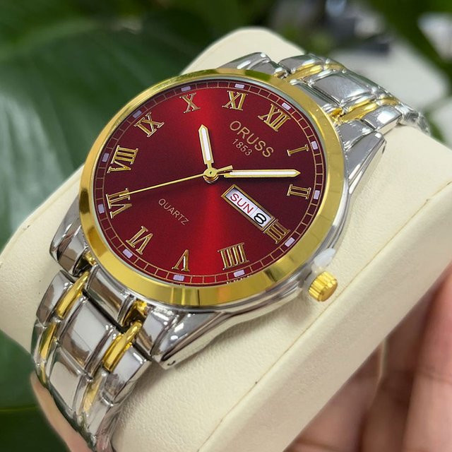 ORUSS Armbanduhr Edelstahl, Quarz, Schwarz, Herren - Bild 1