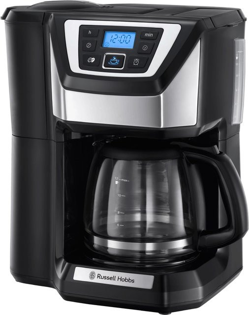 Russell Hobbs Chester Grind & Brew Filter-Kaffeemaschine mit Timer in Schwarz/Edelstahl - Bild 1