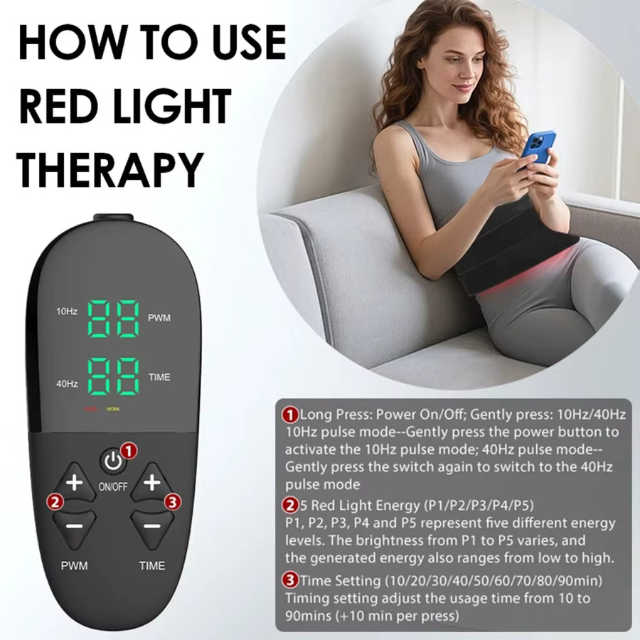 vilnason Rotlichttherapiegürtel mit 210 LEDs, Unisex - Bild 5