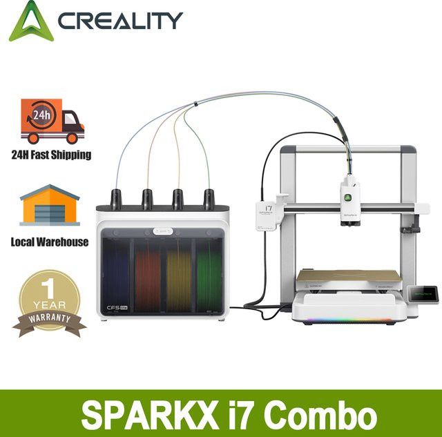 Creality SPARKX I7 Combo FDM 3D-Drucker mit Mehrfarbendruck, 500mm/s Hochgeschwindigkeitsdruck und 720P AL-Kamera, B/T/H: 260 x 260 x 255 mm - Bild 1