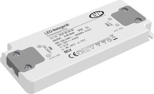 EVN LED-Trafo SLK202420 Konstantspannung 24 V/DC 0-20W IP21 Weiß - Bild 1