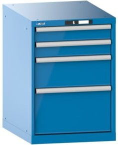 Lista Schubladenschrank 27x36E in Blau mit Schloss, B/T/H: 56,4 x 72,5 x 80,0 cm - Bild 1