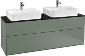 Villeroy & Boch Waschtischunterschrank Finion mit Wandbeleuchtung und integrierter Beleuchtung, Weiß lackiert, B: 160 cm, T: 60,3 cm, H: 50,1 cm - Bild 1
