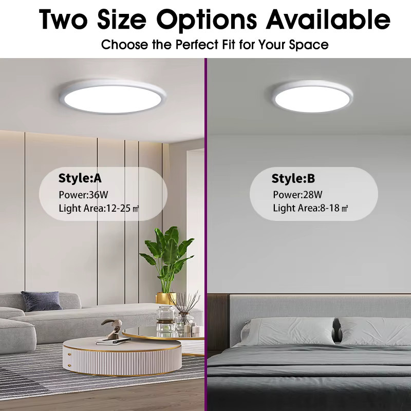 TUYA Smart WiFi LED Deckenleuchte RGB mit App und Alexa Sprachsteuerung, dimmbar, Weiß, Durchmesser: 40 cm, Höhe: 2,5 cm - Bild 5