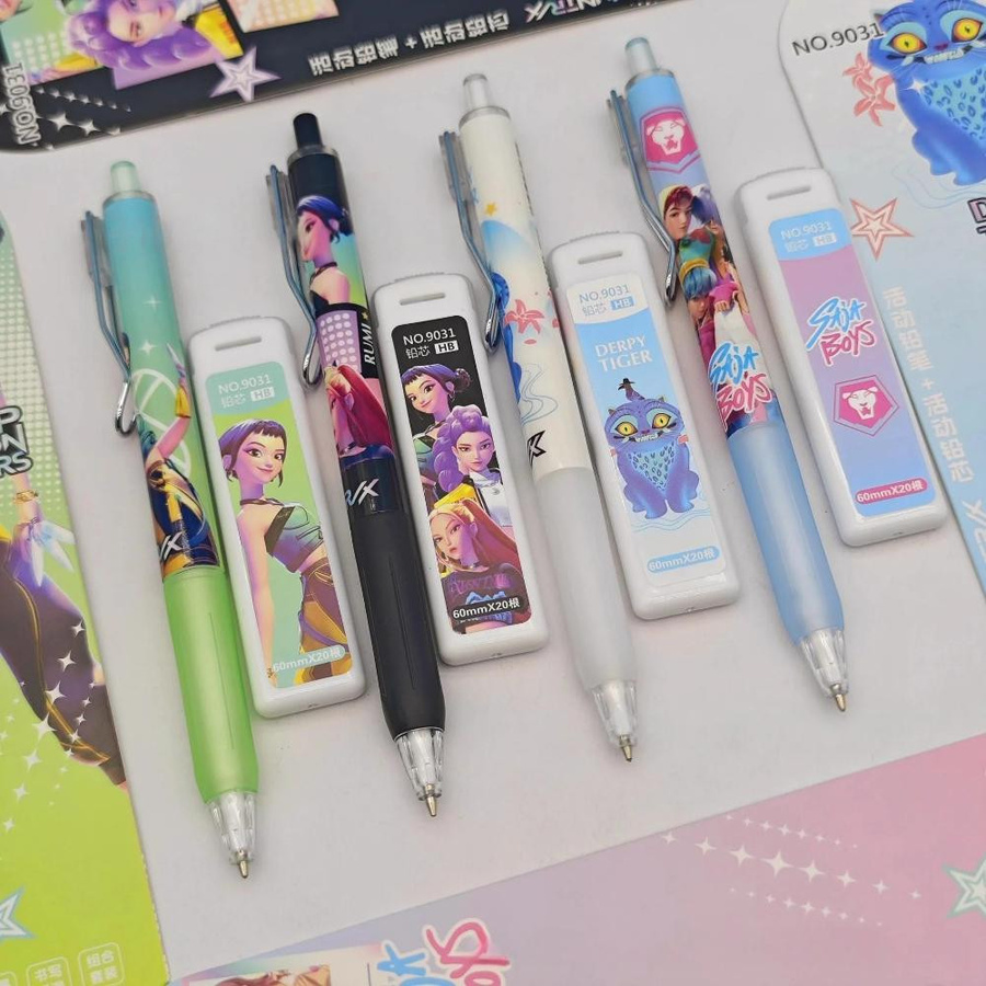 Yiran toy 1 Mechanisches Bleistift Set Rumi Cartoon Klick-Bleistifte für Schule und Büro, 2 Stück, Multicolor, HB Graphit - Bild 1