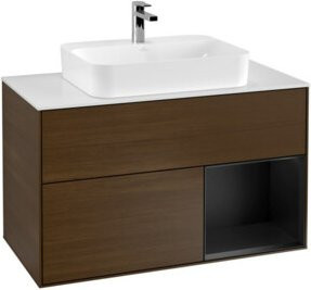 V&B Waschtischunterschrank Finion 100 in Weiß lackiert, Breite: 100 cm, Tiefe: 50,1 cm, Höhe: 50,1 cm - Bild 1
