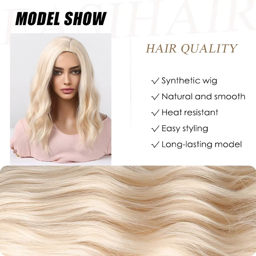 EASIHAIR Perücke, blonde Bobo-Perücke, synthetisch, Damen - Bild 2